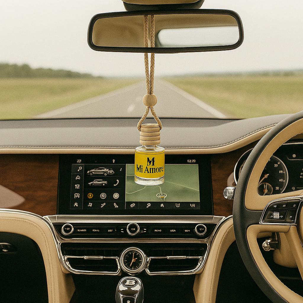 Luxury car diffuser with hookah scent – essential oil blend of vanilla, cedarwood & tobacco