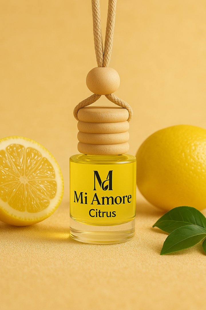 Natural car perfume diffuser with orange blossom and apricot scent